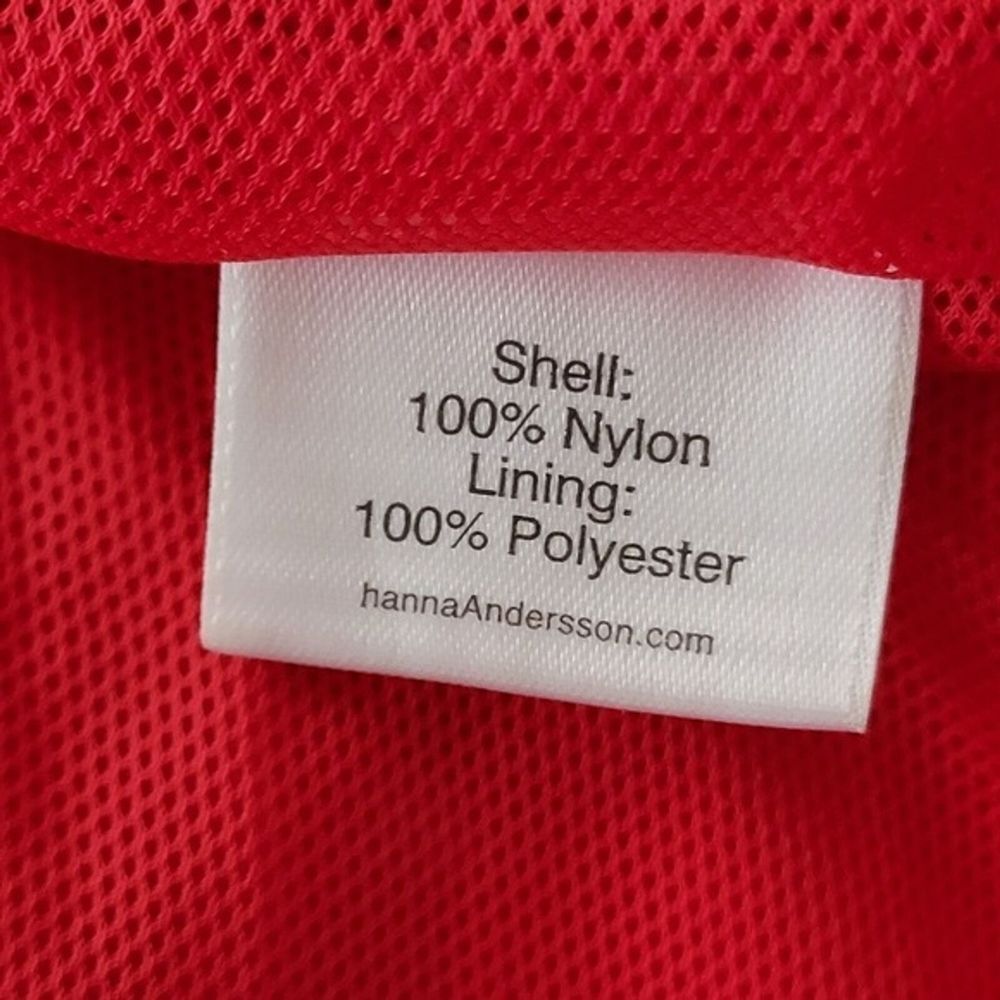 Hanna Andersson Unisex Youth Burnt Orange Windbreaker Hooded Jacket Size 160 12 - Picture 12 of 14
